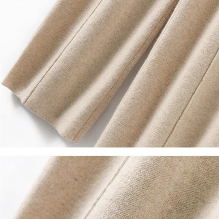 Women's Knitted Wide-leg Pants High-waist Thick Loose Wool Straight Pants Casual Solid Color Knitted Wool Pants