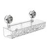 Bathroom Suction Cup Storage Shelf No Drilling Bathroom Rack Wall Mounted Organizer