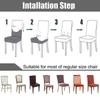 1PC Elastic Jacquard Dining Chair Cover High Quality Chair Covers Durable All-inclusive Seat Slipcovers Decor for Hotel Banquet
