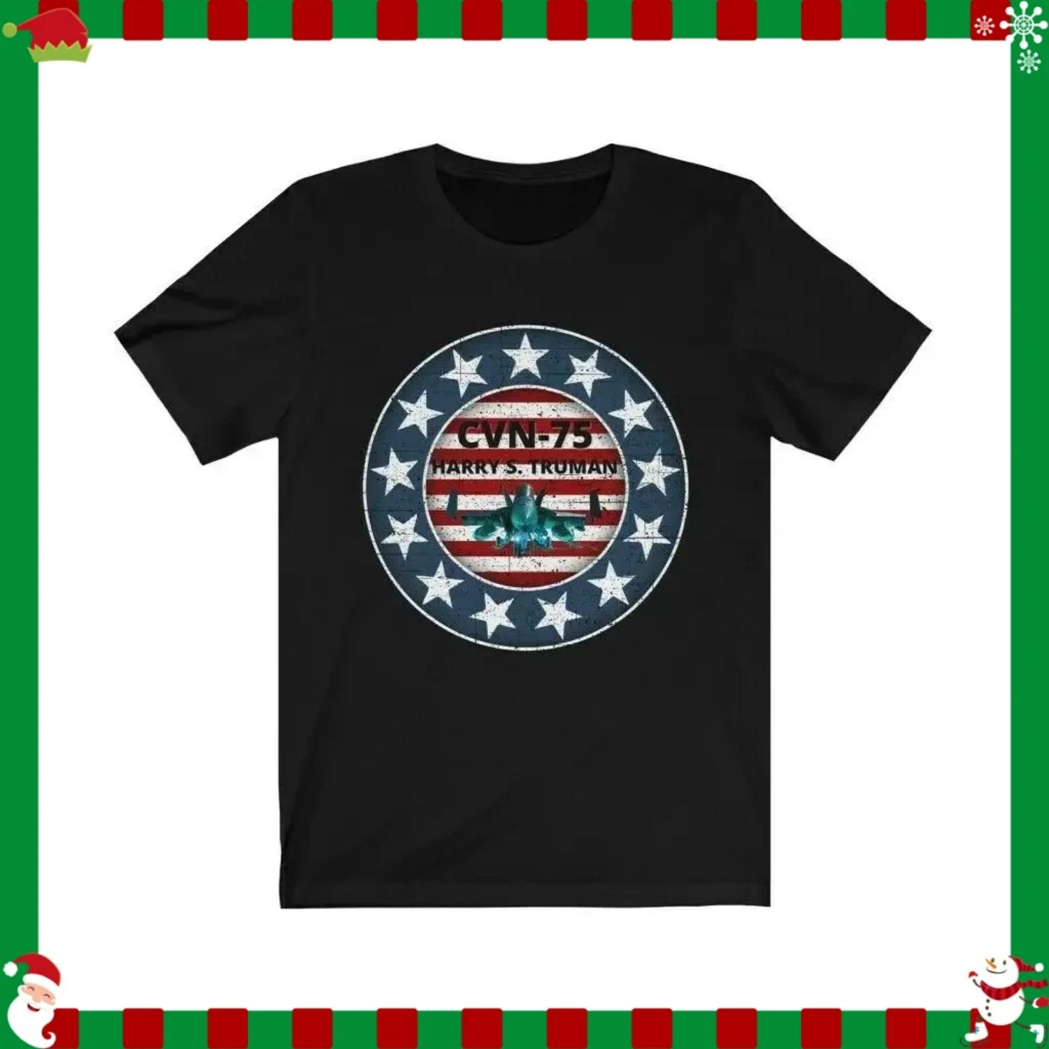 

Naval Aircraft Carrier S Harry S. Truman CVN-75 T Shirt S чёрный