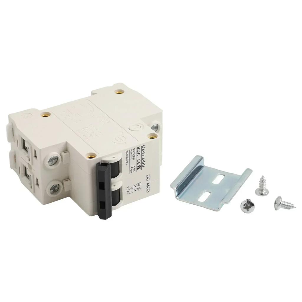 Powerful DC Miniature Circuit Breaker 2 Pole 1000V 32 Amp Isolator DC Disconnect Switch Solar Photovoltaic Systems