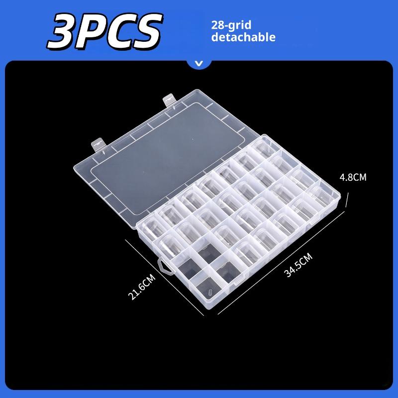 1/3 Stuks Sieraden Oorbellen Doos Container 15/18/24/28/30/36 Vakjes Transparante Plastic Compartiment Doos Schroef Gereedschap Opbergdozen