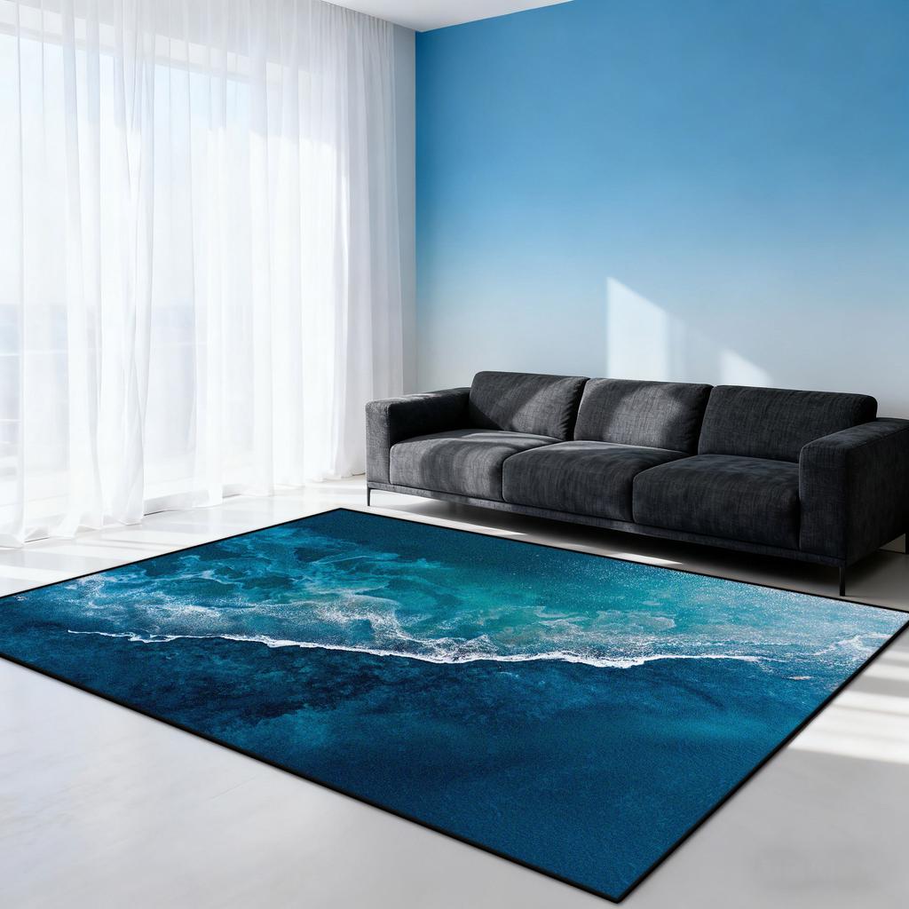 Ocean Waves Carpets for Living Room Decoration Floor Lounge Rug Large Area Rugs Bedroom Carpet Modern Home Living Room Decor Mat
