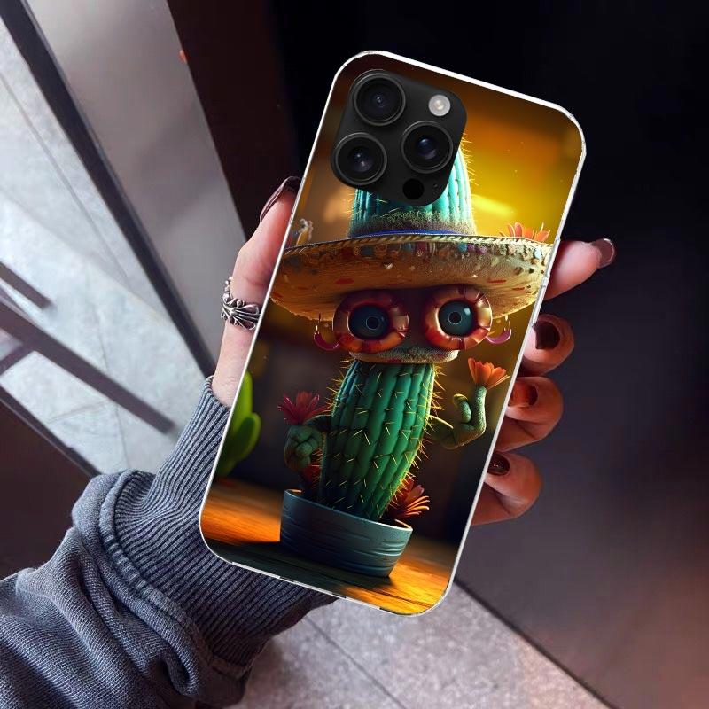 

Cartoon Plant Cactus Phone Case For iPhone 17 Air 16 15 Pro Max 14 Plus 13 Mini 12 11 Cover 7 8 SE Silicone Shell Print Fundas 1 iPhone 7(8)SE