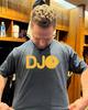 DJO 90s Retro style Dark Heather T shirt Concert Tour 2025 Logo