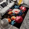 Floral Paradise Rug: Luxurious Blooms for Elegant Living Rooms - Enhance Your Space with Nature's Beauty Skid resistant carpet