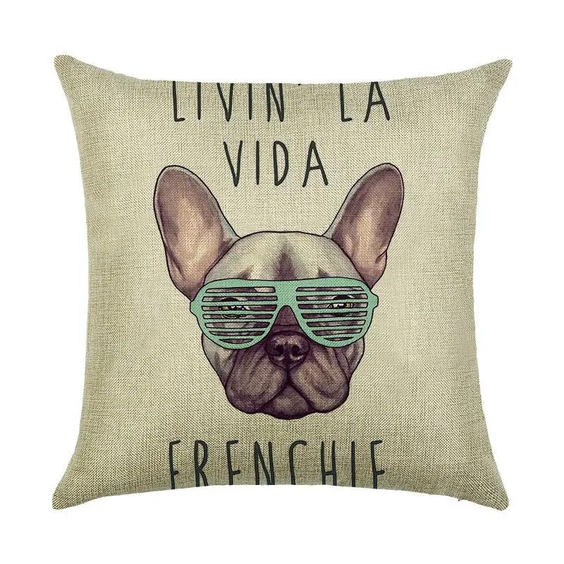 Cartoon Digital Print Pattern Linen Pillowcase Office Car Home Sofa Decorative Cushion Cover