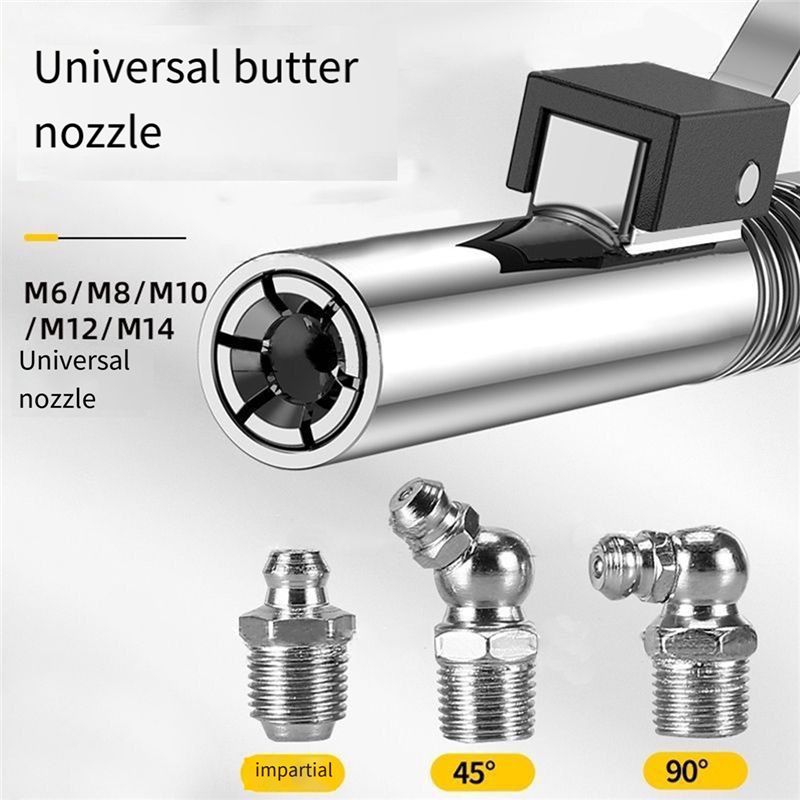 ABBY-Grease Tool Coupler 12000 PSI NPTI/8 Oil Injection Nozzles Nozzle Oil Pump Car Syringe Lubricant Tip Repair Accessories