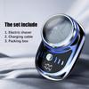 Mini Electric Shaver For Men Vehicle Mounted Shaver With Digital Display Washable Cordless Travel Pocket Face Beard Trimmer