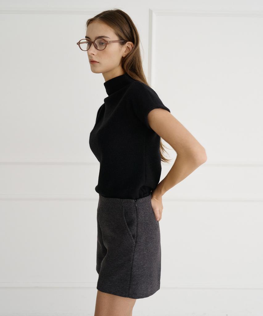 BIBYSEOB Wool Blend Shorts Charcoal [T44]