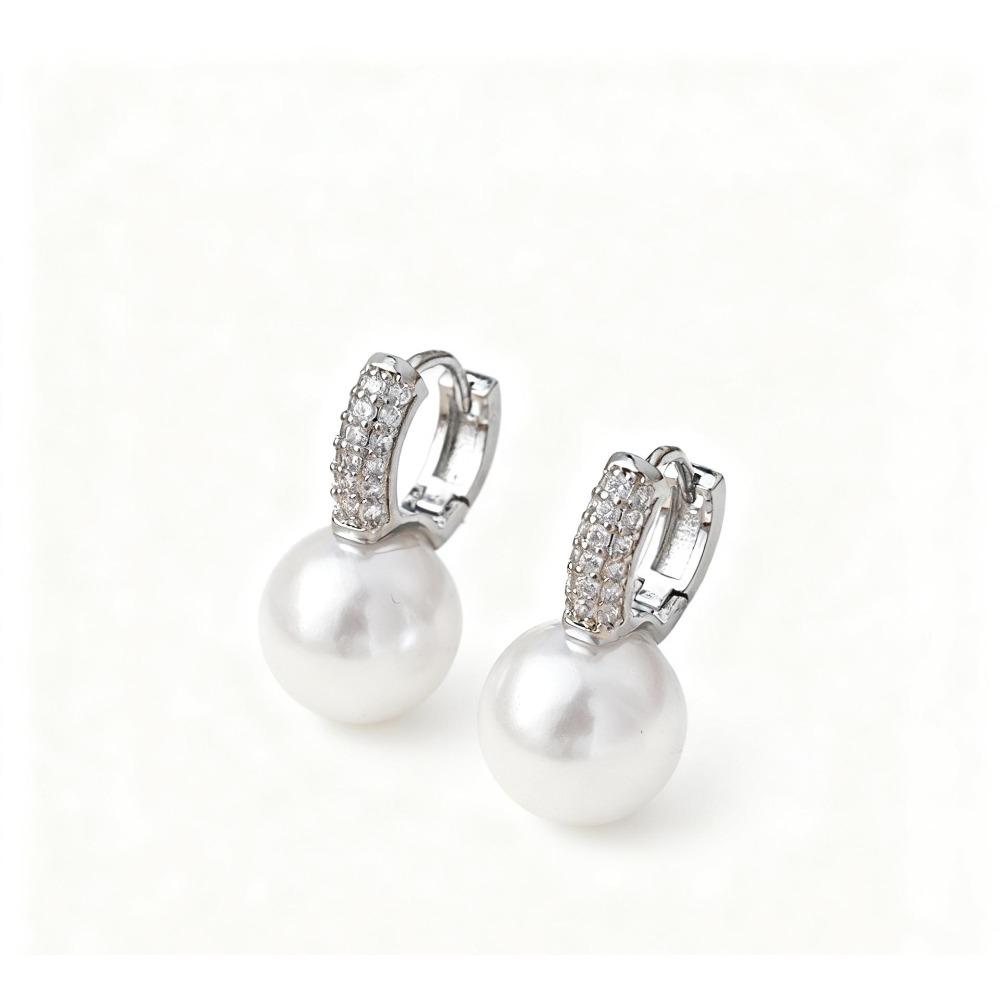 Xiaoxiangfeng Earrings Women'S Summer 20 Tide Pearl Sterling Silver Stud Earrings Temperament Earrings Ear Buckles Advanced Sense