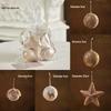 15/20cm Champagne Gold & Silver Foam Christmas Tree Topper Star.