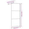 Walk In Shower Screen with Tempered Clear Glass and Gold Frame 90 X 195 Cm