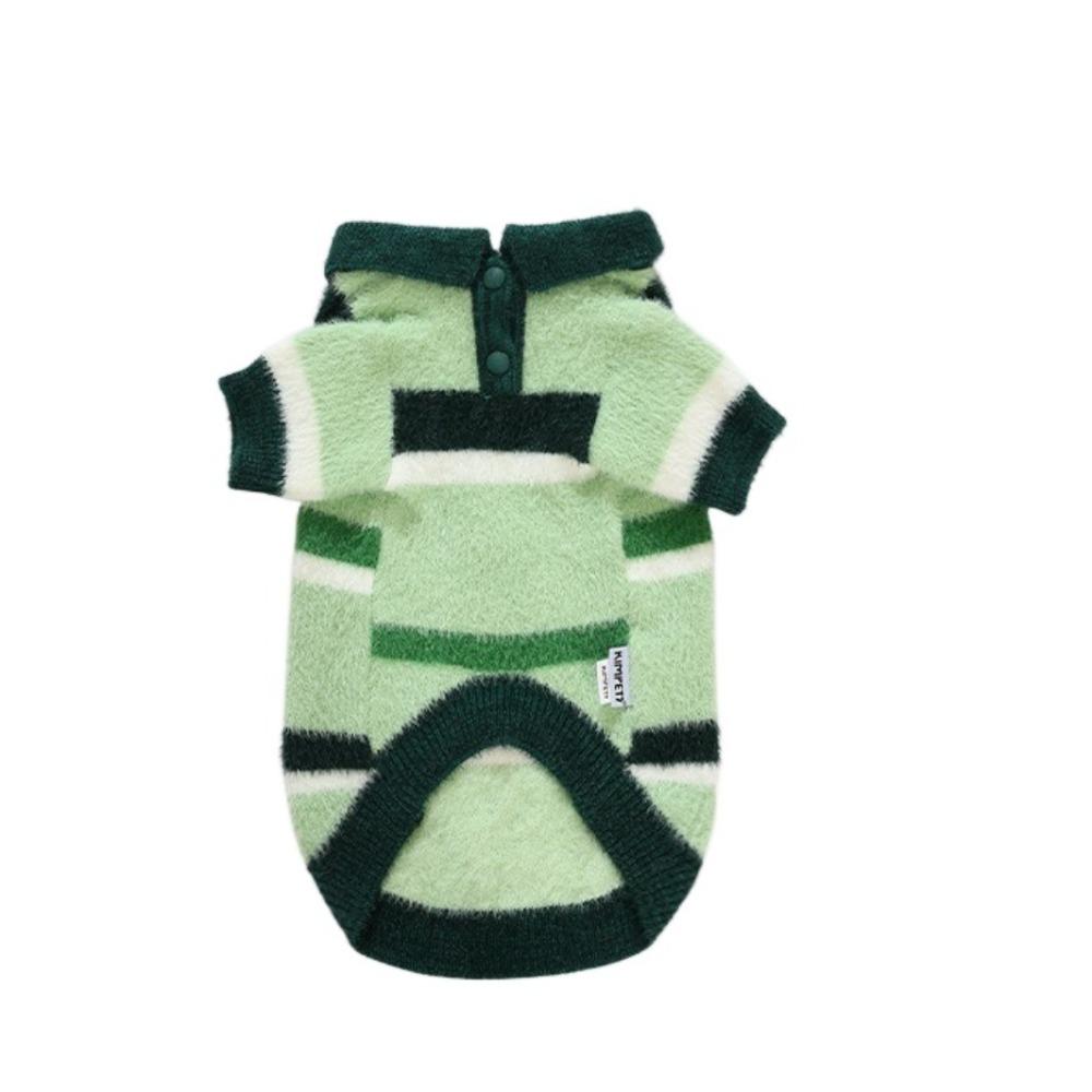 

Soft Warm Dog Clothes Thicken Rainbow Pet Outfit Spring Dog Costume Dogs Pullover for Cat Dogs S зелёный