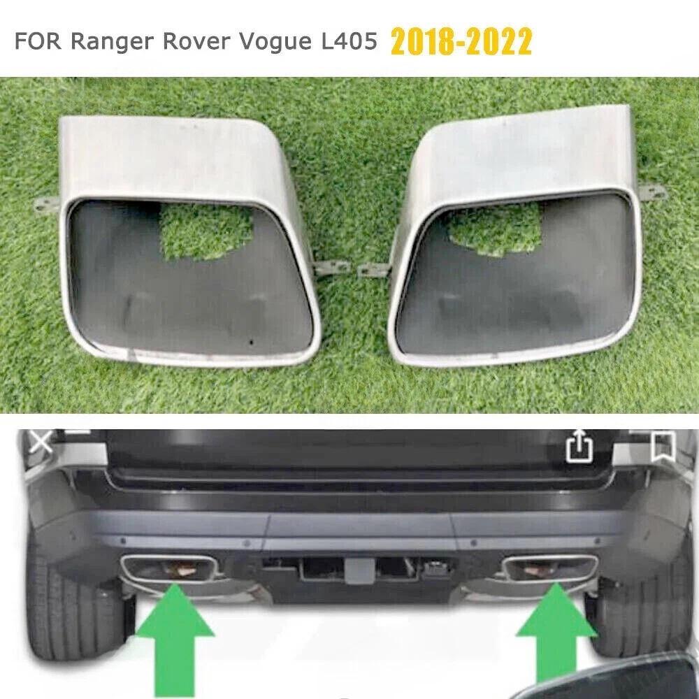 Land Rover Range Rover Vogue L405 Stainless Steel Square Exhaust Muffler Tailpipe (2018-2022)