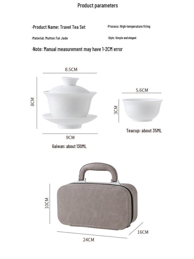 Portable Kung Fu Tea Set with Carry Bag - Ideal for Travel, Outdoor Use, Business Events, or as a Customized Logo Gift.