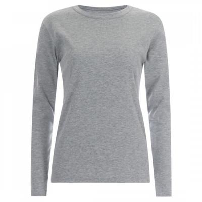 Shop   Women S Round Neck Regular FiT Long Sleeve T ShirT Grey Dai wSh 11845