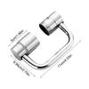 1080 Swivel Faucet Extender Universal Splash-Proof Dualed Spray Modes Rust-Proof Bathroom Sink Accessories With Adapter