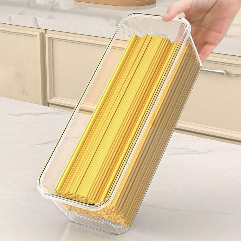 Transparent Noodles Storage Box Rectangular Spaghetti Container Pasta Storage Container Fridge
