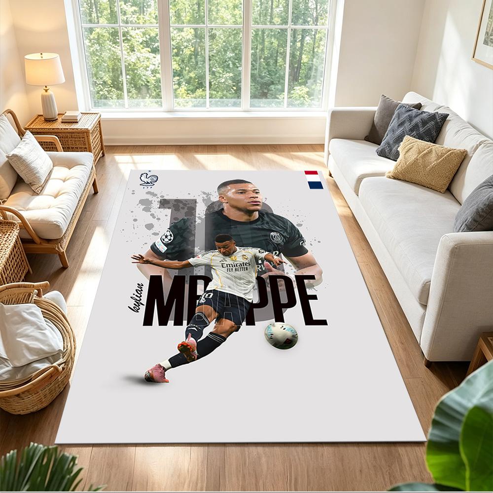 Mbappe's Soccer Journey Floor Mat Suitable for Living Rooms Balcony Decorate room Kitchen Anti-slip Rug Office home decor Spiritual Gift