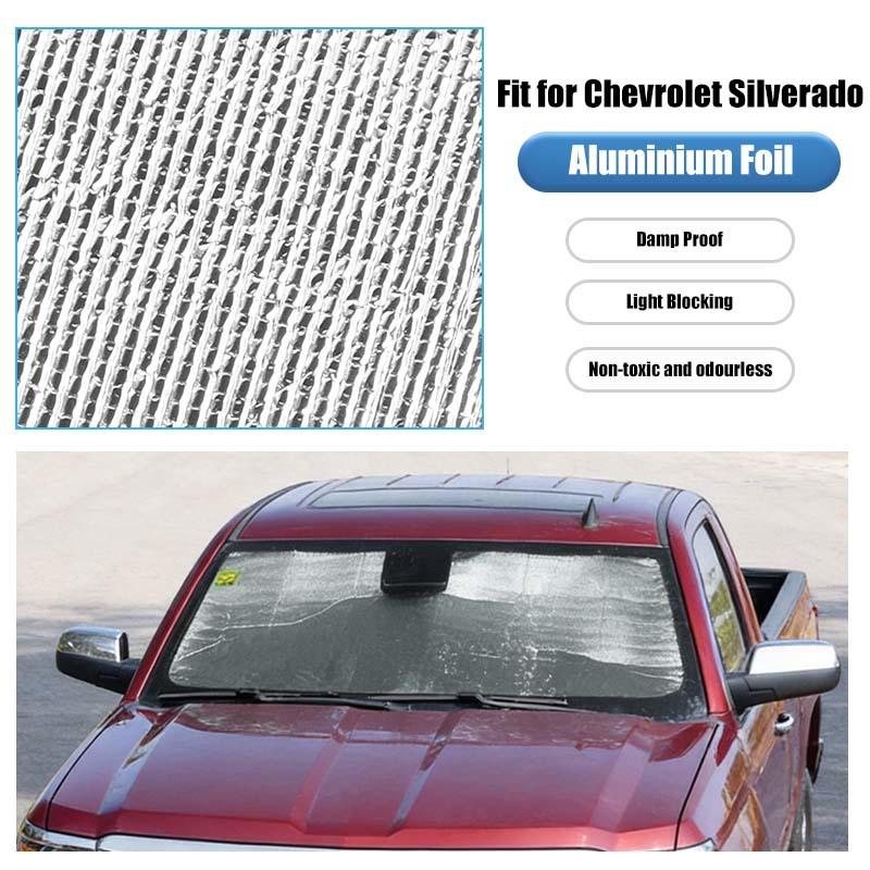 Car Front Windshield Sunshade Window Shade Foldable Sun Visor Cover Fit For Chevy Silverado For GMC-SIERRA 2014-2017 Car Interior Accessories