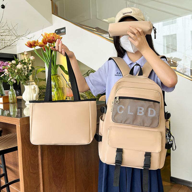 Men's Backpack Middle School Student Backpack Women's Schoolbag