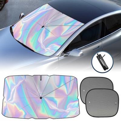 Front Window Cover Mesh Car Windshield Umbrella Sunshade Heat Block Sun Shade