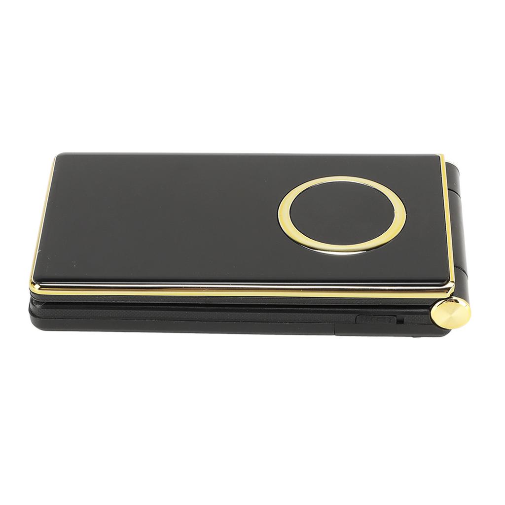 Clamshell Mobile Phone 2G Large Screen Long Standby Flip Phone 5900mAh Dual SIM Seniors Phone Gold