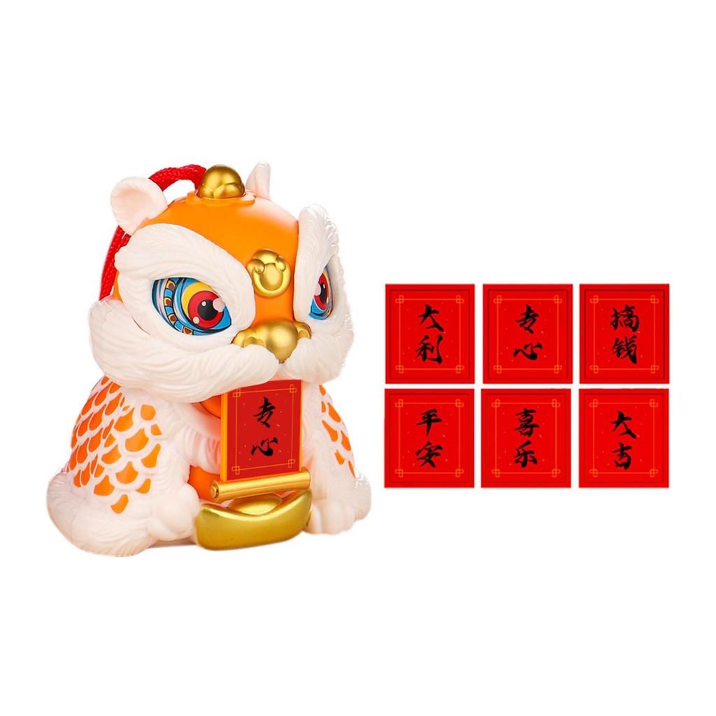 Aufweckender Löwenstatuen-Schmuck Chinesisches Neujahrs-Dekoration Mehrzweck mit Aufkleber
