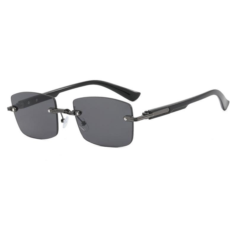 2024 Men's Trendy Square Frameless Sunglasses with UV Protection
