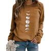 Blusa da Donna Chic con Scollo a O in Poliestere Primavera Autunno da Donna per Esterno Casual Felpe