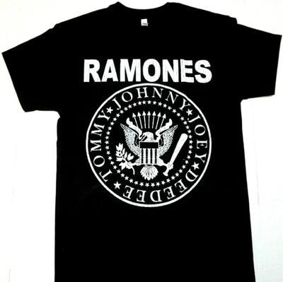 Ramones Distressed Punk Rock Shirt Band Graphic Tee Men’s Black T-Shirt