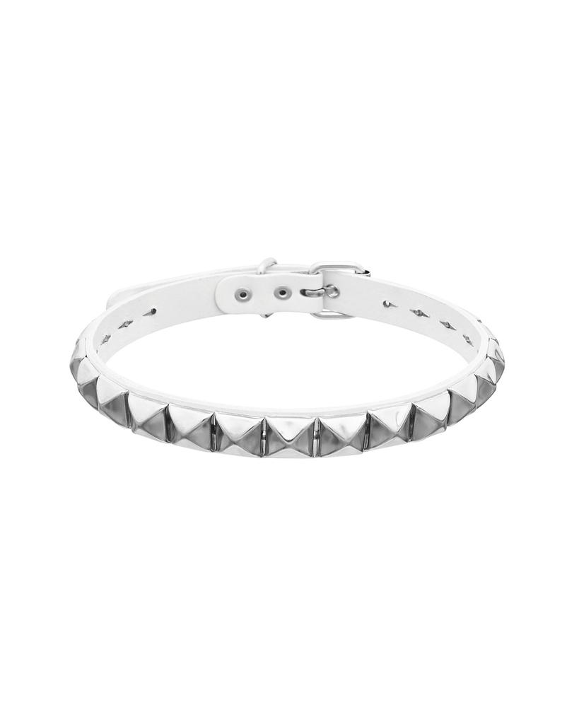 Everybirthday Square Stud Belt Necklace White