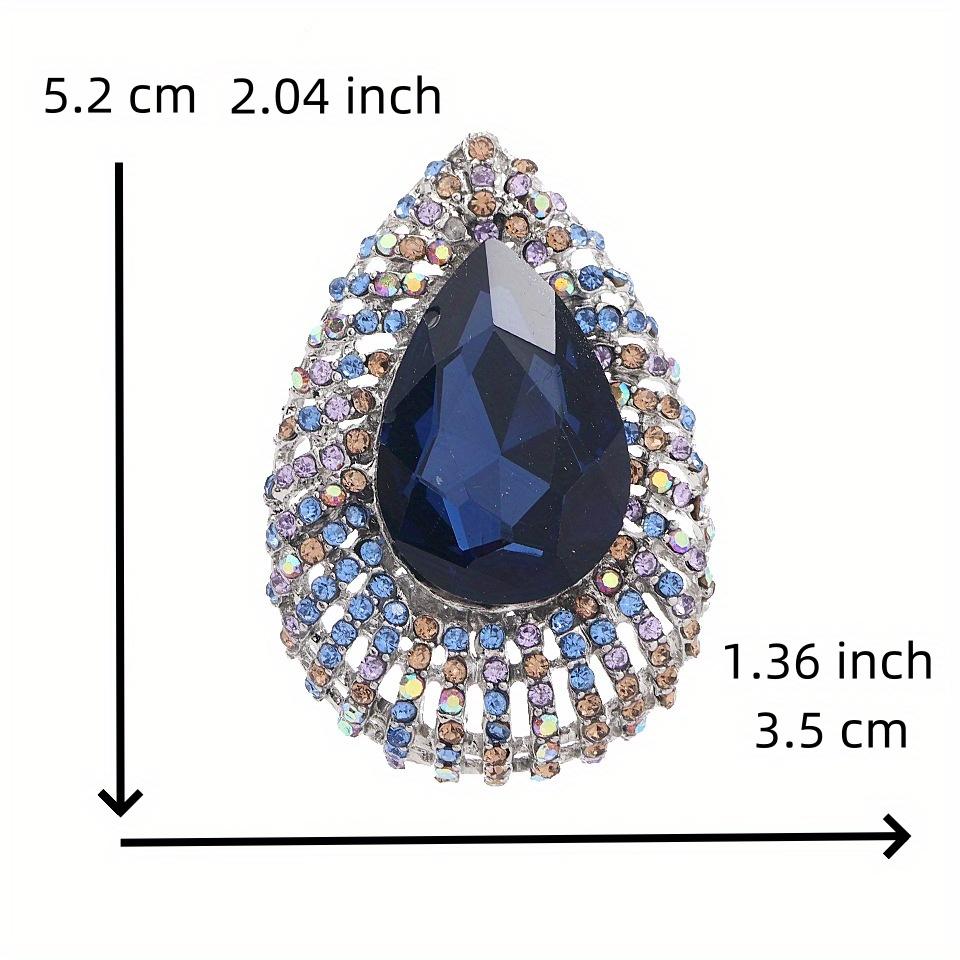 Fashion Women Men Shining Waterdrop Crystal Brooch Badges Elegant High-end Party Banquet Clothing Suit Pin