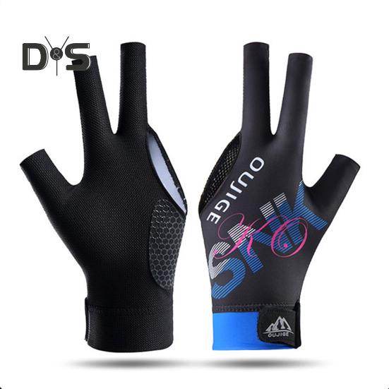 Billiard Pool Gloves 3 Finger Design Left Hand Snooker Cue Sport Glove Breathable Elastic Billiard Gloves for Men Women
