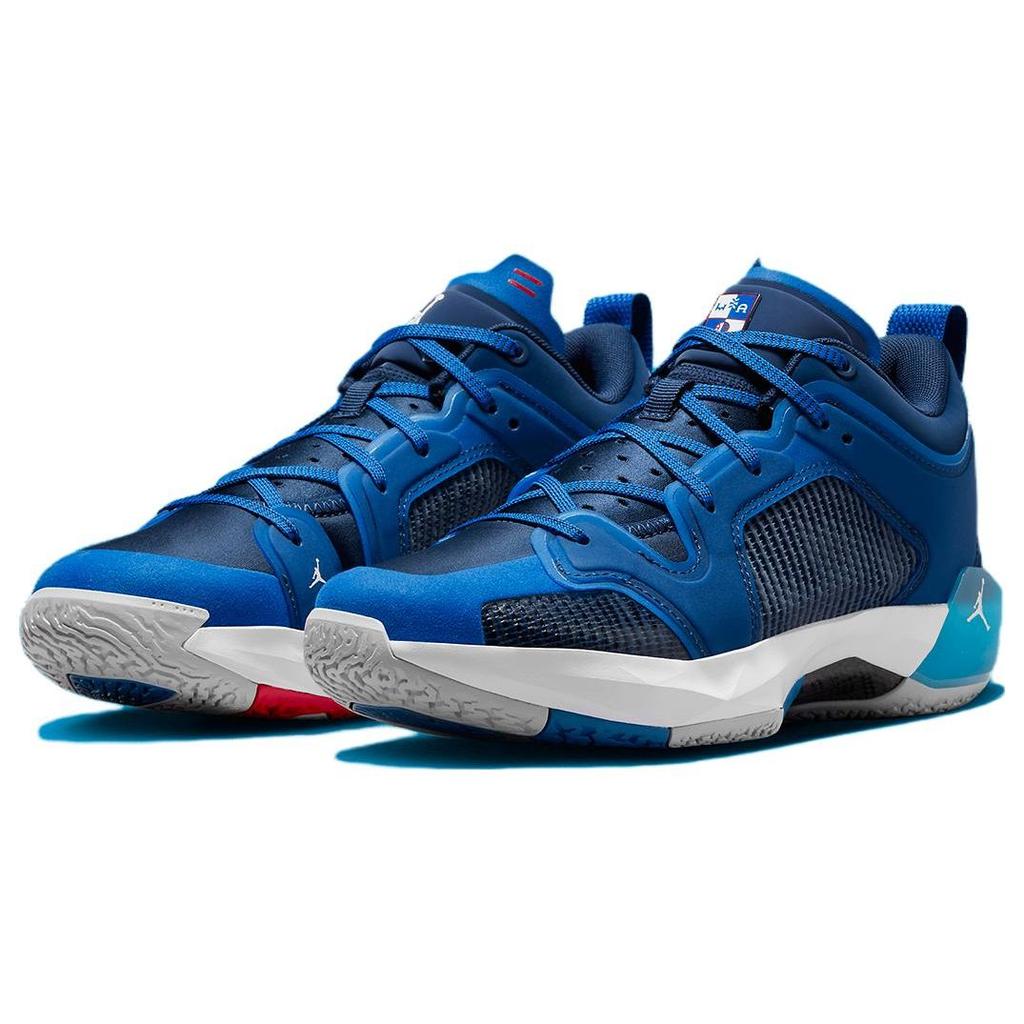 Air Jordan 37 Low PF Fraternity Men Sneakers Blue Military-Blue White DV9908-401