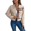 Autumn Women's Jacket Comfortable Casual Lapel Fashion Colorblocking Jacket Long Sleeve Top