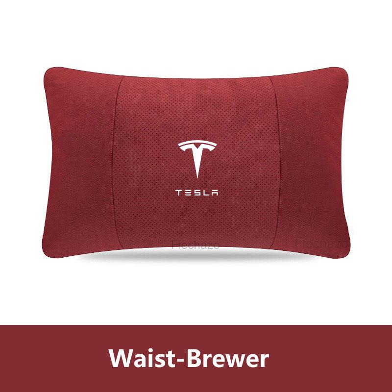Tesla Model 3 Model Y Model S Model X Samochód Zamszowy Zagłówek Podpórka pod Szyję Siedzenie Miękka Poduszka na Szyję Samochodowy Tesla Akcesoria Samochodowe