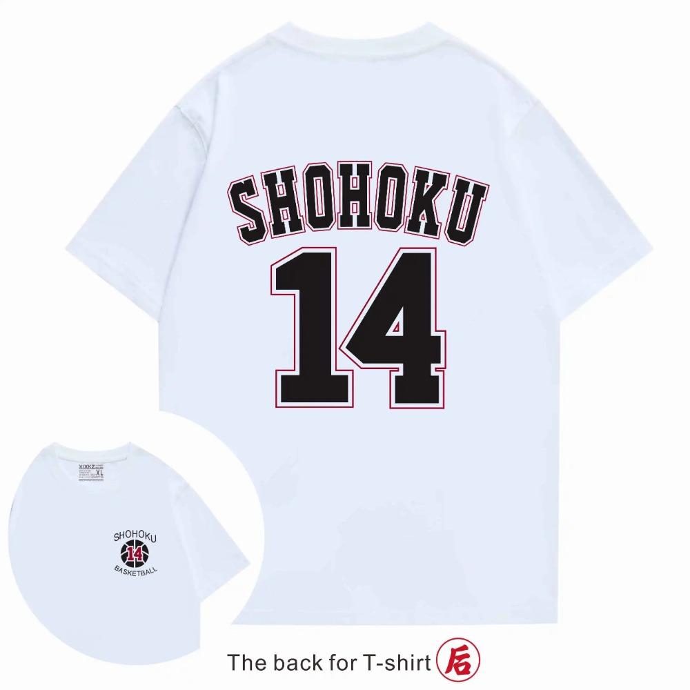 2025 Summer Cotton Slam T-shirt Japanese Anime Harajuku Sports Short Sleeve Top Printed Streetwear Men and Women Couples