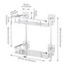 Adhesive Suction Bathroom Shelf No Drill Aluminum Rectangle Wall Mount Shower Caddy Organizer Screw Free Anodized