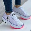 Shoes for Women Classic White Canvas Sneakers Fashion Platform Women Casual Shoes High Quality Lace-Up Feamle Tennis Shoes 35-43
