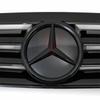 Glänzende Schwarze Sport-Style Rennkühlergrill Mit 3D ABS Stern Emblem Logo Für Mercedes Benz C-Klasse W203 2001-2007 C200 C280 C320 C350 c6
