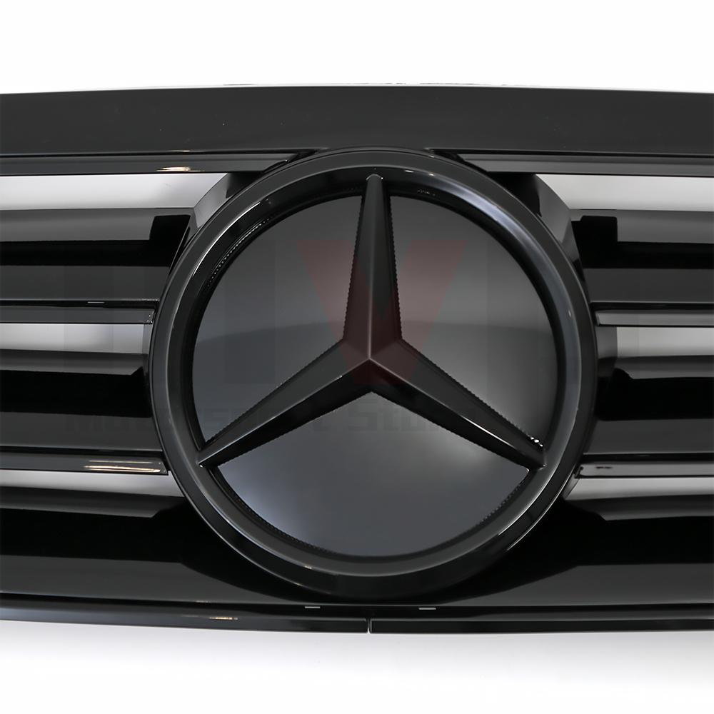 Glänzende Schwarze Sport-Style Rennkühlergrill Mit 3D ABS Stern Emblem Logo Für Mercedes Benz C-Klasse W203 2001-2007 C200 C280 C320 C350 c6
