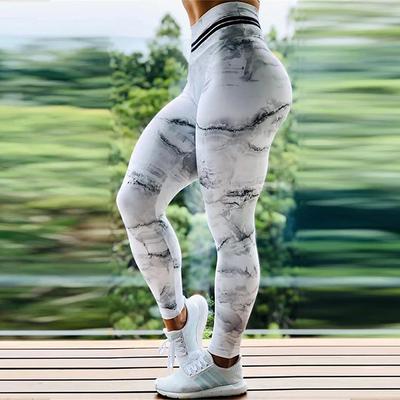 Womens Landscape Painting Prints Stretch Yoga Leggings Fitness Running Gym Sports Active Pants