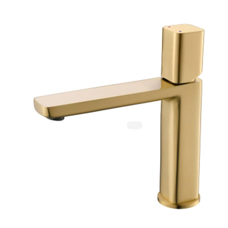 Brushed Gold Bathroom Hot And Cold Mixed Water Basin Faucet Brass Black/White Deck Installation Sink Tap Bathroom Accessories