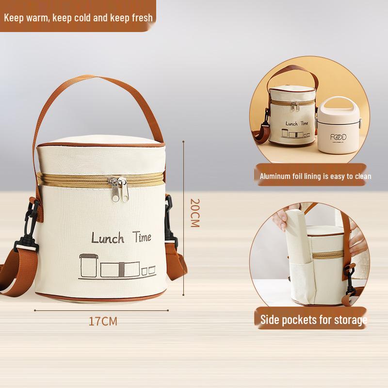 304 Stainless Steel Insulated Lunch Box, Multi-layer, Portable with Handle, Microwaveable – Ideal for Office & Student Meals.