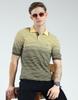 MONTE CARLO Men's Regular Fit Self Designed Half Sleeve Polo T-Shirt