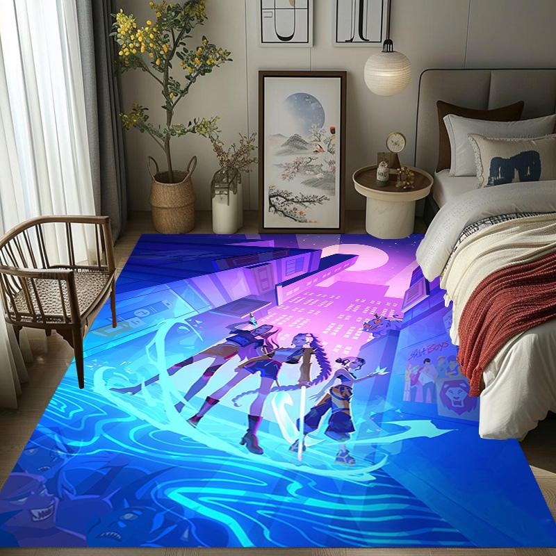 Dynamic Warriors: Action Adventure carpet Doormat Suitable for all seasons Art Office chair cushion Protective pad