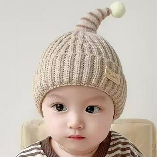 2025 Autumn/Winter Unisex Korean Knit Wool Hat for Kids and Babies - Warm, Trendy Pullover Design