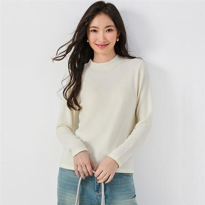 Dames Losse Effen Basis Shirt Voor Herfst En Winter